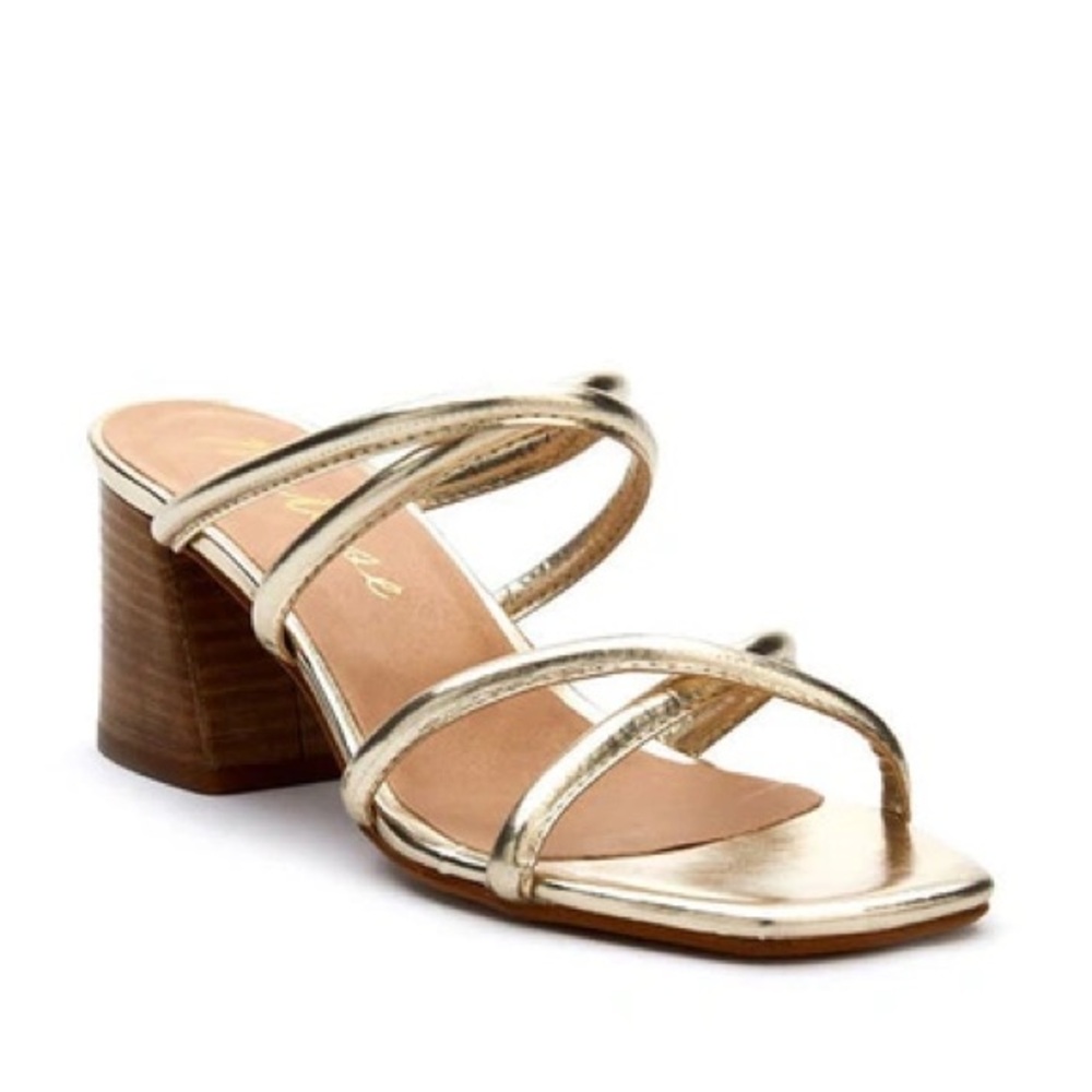 Matisse Gold Strappy Heeled Sandals